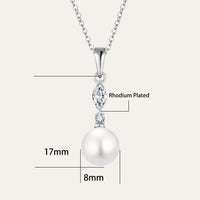 Marquise Drop Pearl Pendant