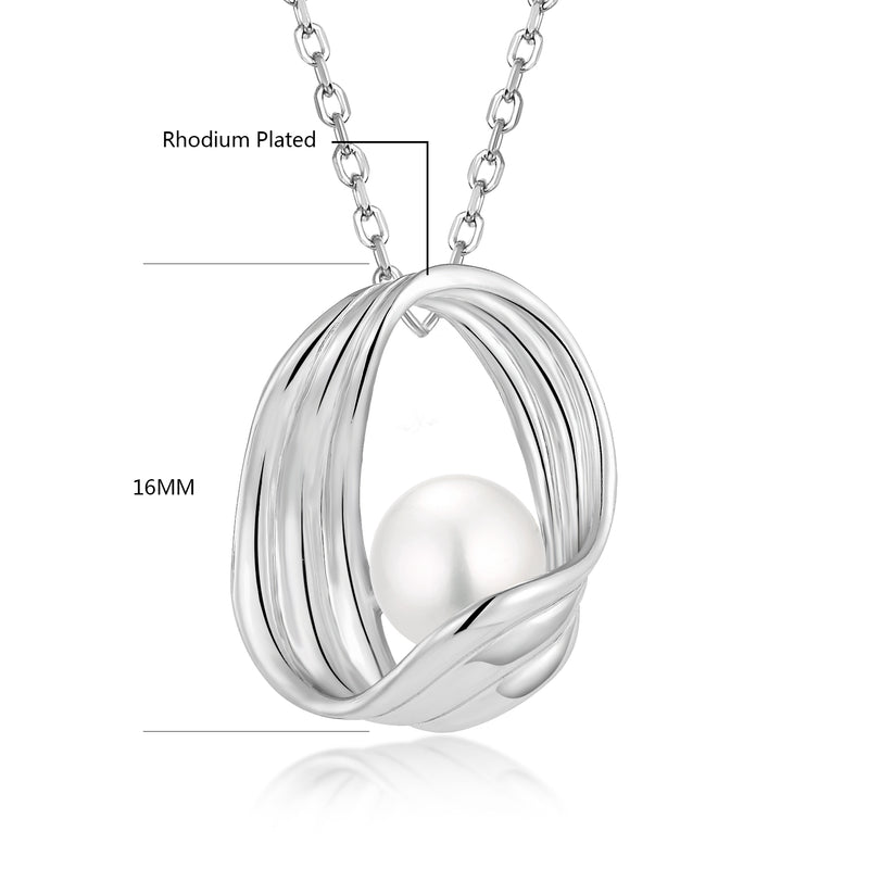 Flowing Sculptural Pearl Pendant