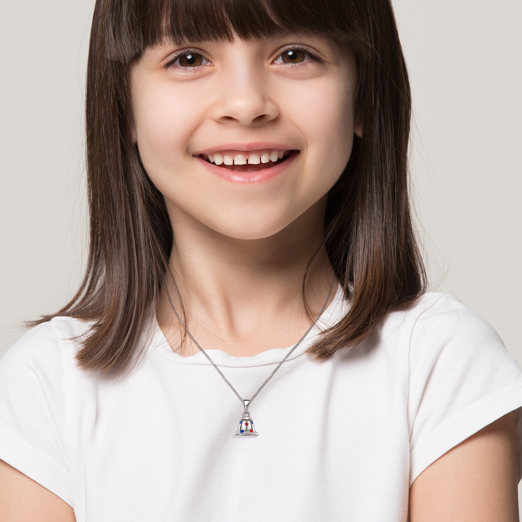 Aurilyn Enamel Bell Star Dot Necklace