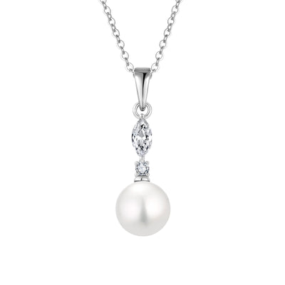 Marquise Drop Pearl Pendant