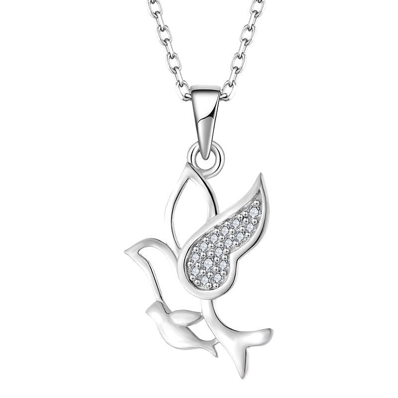 Pave Dove Zirconia Pendant