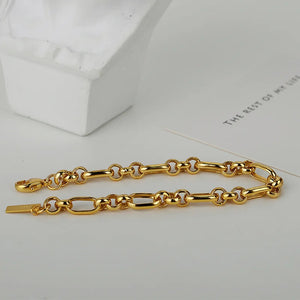 Chain Link Bracelet, chunky 18K gold plated 925 silver — Aurilyn