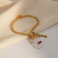 Abstract Charm Toggle Bracelet