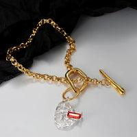 Abstract Charm Toggle Bracelet, gold plated 925 silver — Aurilyn
