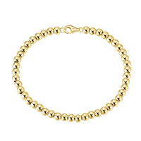 Classic Bead Bracelet 4mm, 18K gold plated 925 silver — Aurilyn