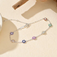 Multi-Colour Flower Bracelet