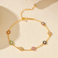 Multi-Colour Flower Bracelet