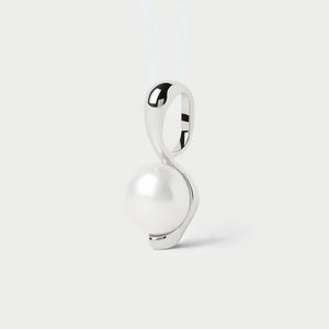 Sculptural Pearl Pendant, freshwater pearl 925 silver — Aurilyn