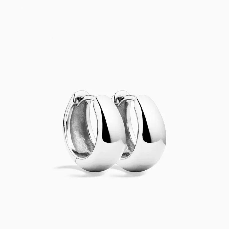 Chunky Puffed Huggie Hoop Earrings
