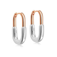 Paperclip Link Hoop Earrings