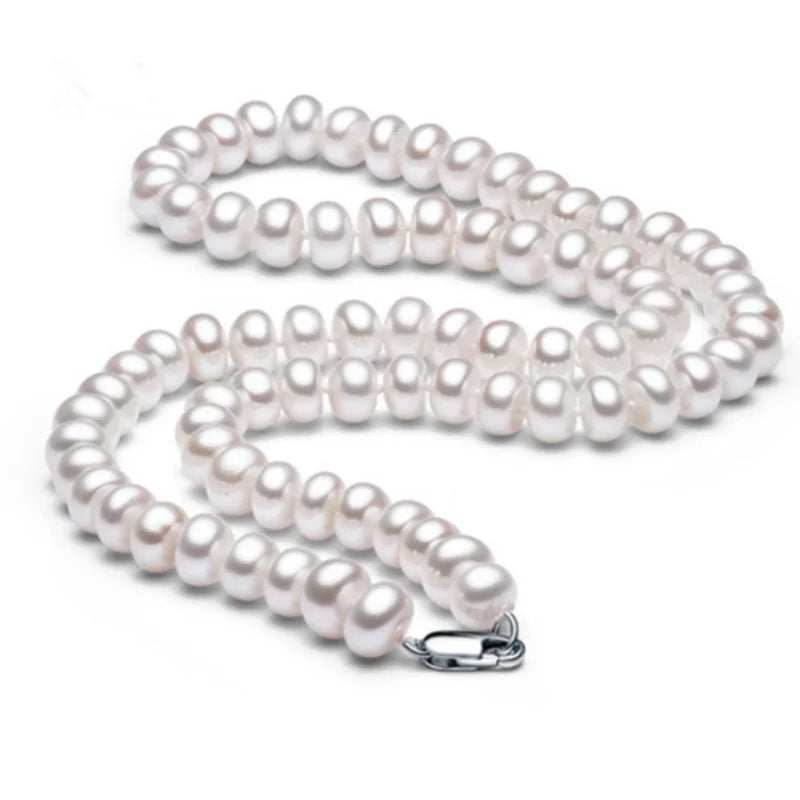 Aurilyn Classic 5A Grade Freshwater Pearl Necklace with Sterling Silver - Premium Collection