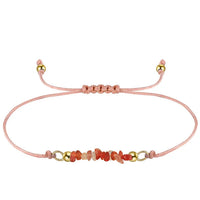 Natural Gemstone Adjustable Cord Bracelet - Birthstone Collection