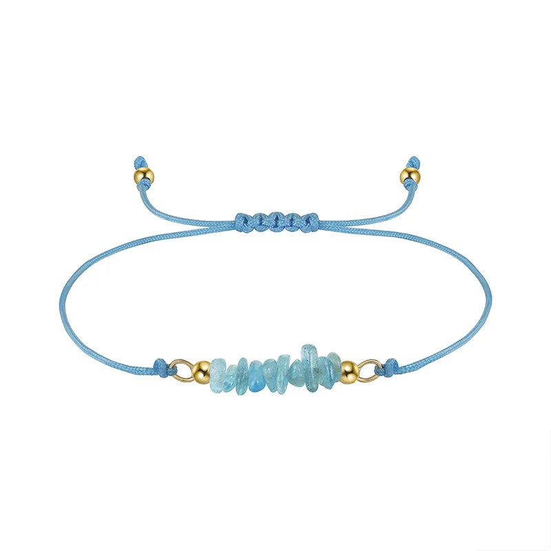 Natural Gemstone Adjustable Cord Bracelet - Birthstone Collection