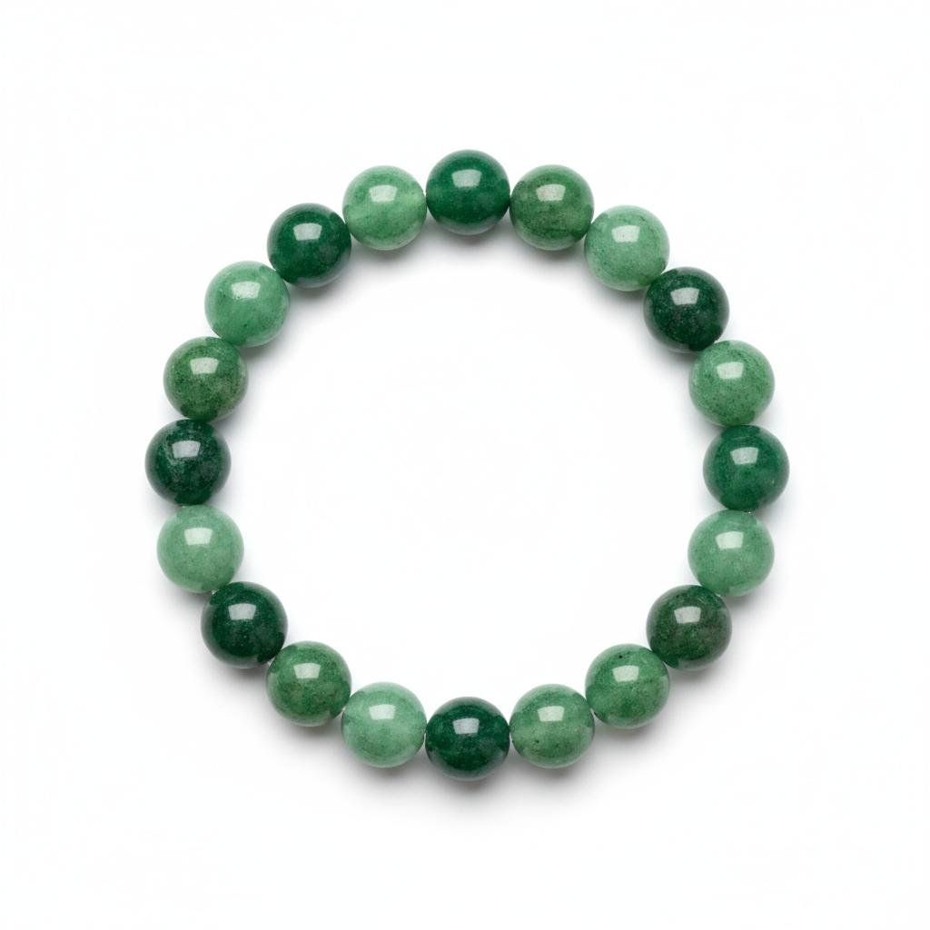 Green Aventurine Bracelet - White Background