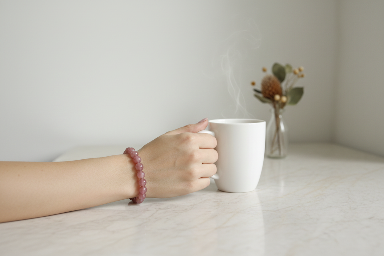Rose Quartz Beaded Bracelet