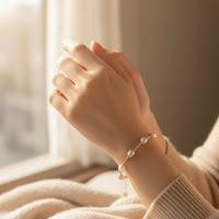 Intimate close-up of bracelet