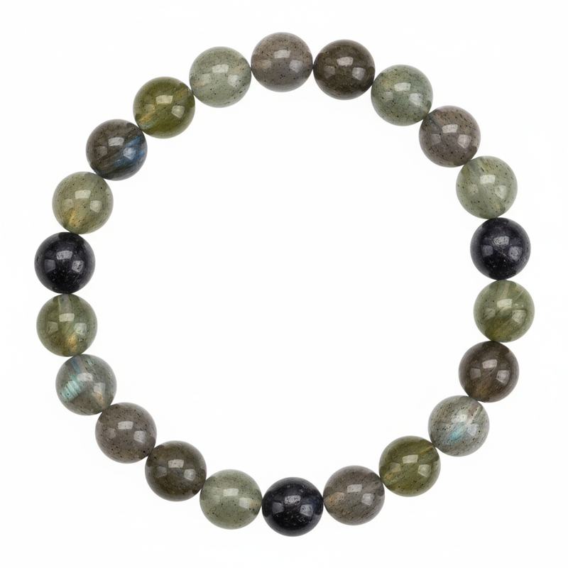 Labradorite bracelet accurate white background